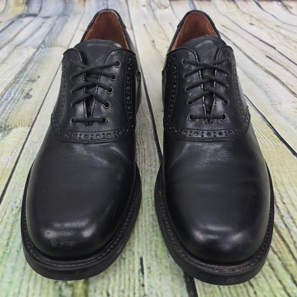 Johnston & Murphy Durst Saddle Oxford Shoes Men's 11 M Black Leather 20-1259 - Picture 6 of 9